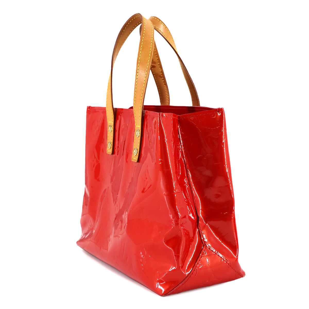 Vernis Reede PM Hand Bag Leather Rouge Red M91088