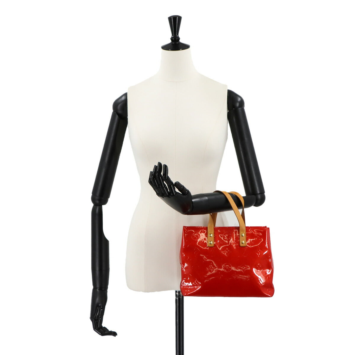 Vernis Reede PM Hand Bag Leather Rouge Red M91088