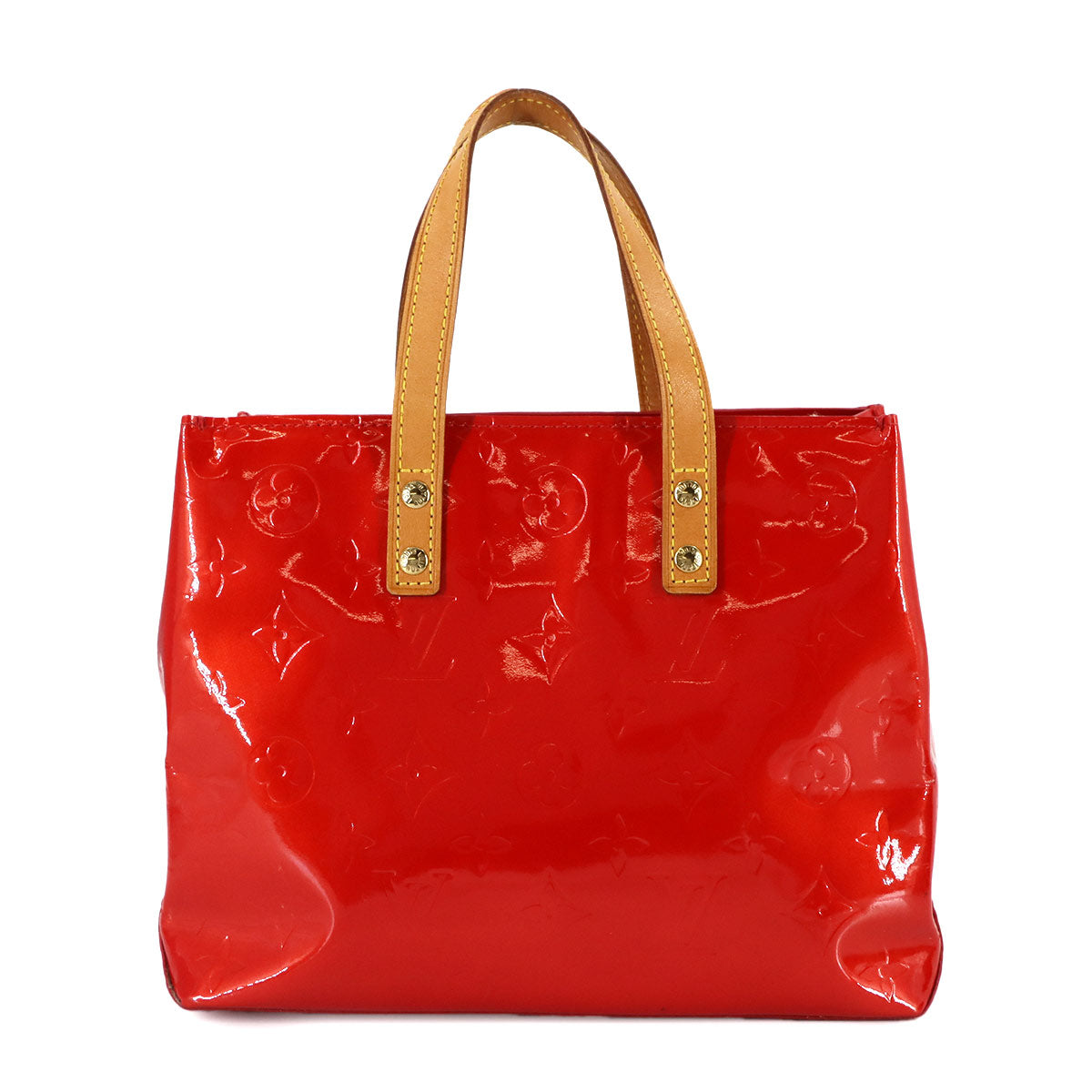 Vernis Reede PM Hand Bag Leather Rouge Red M91088