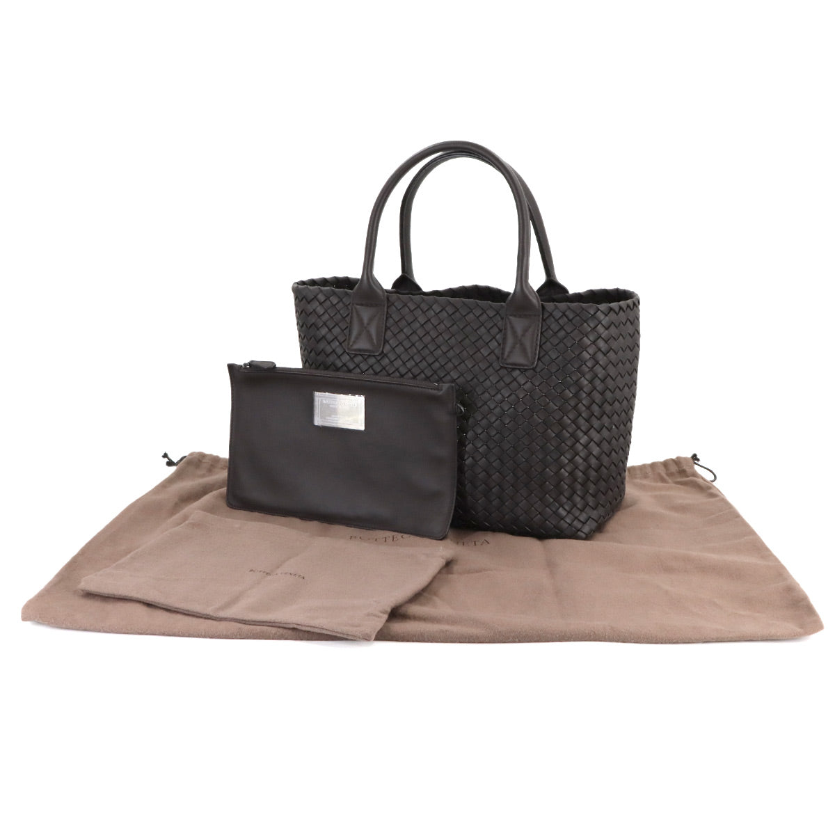 Intrecciato Cabat PM Tote Bag Leather Brown