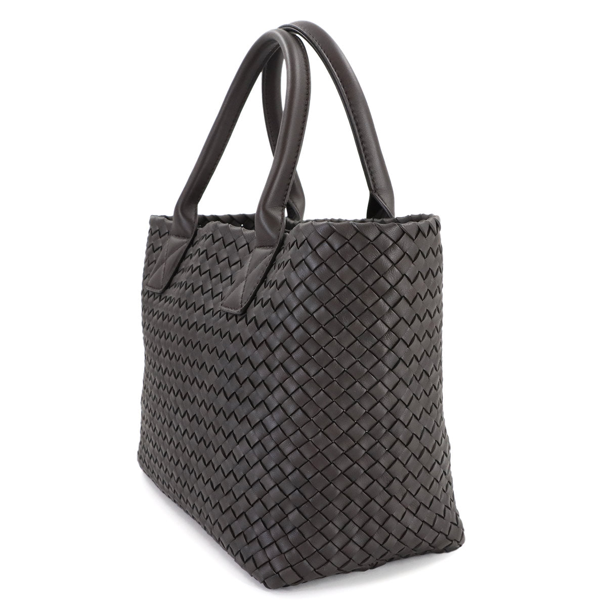 Intrecciato Cabat PM Tote Bag Leather Brown