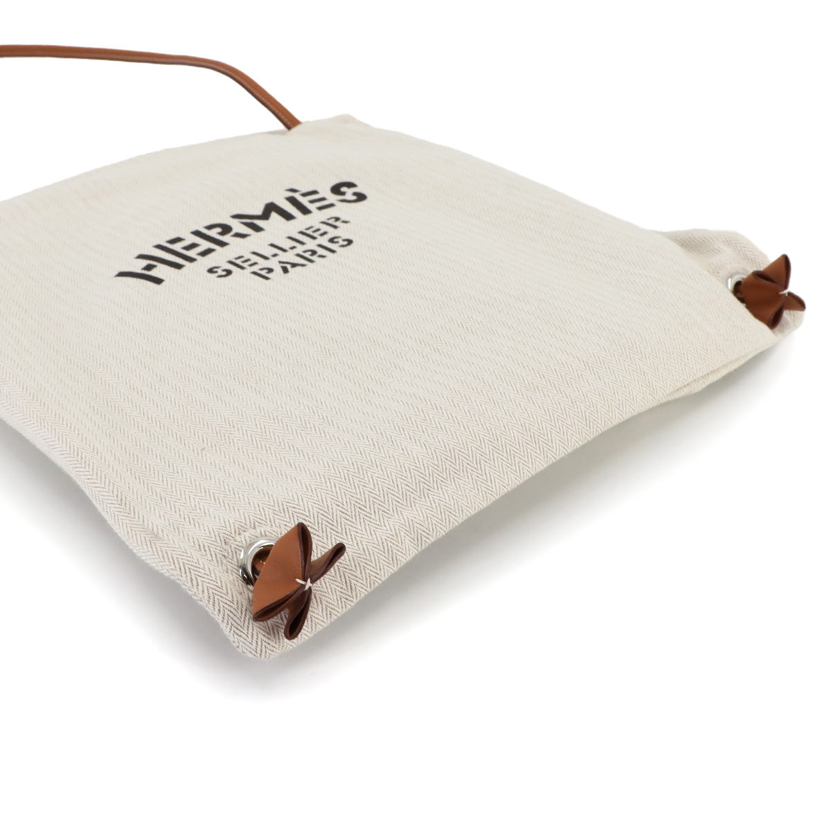 Aline Shoulder Bag Toile Chevron Swift Craie Gold