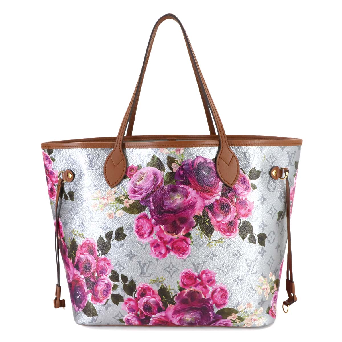 LV Garden Neverfull MM Tote Bag Silver M21352 Purse