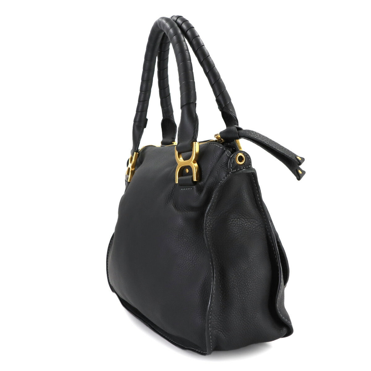 Marcie Hand Shoulder Bag Leather Black Purse