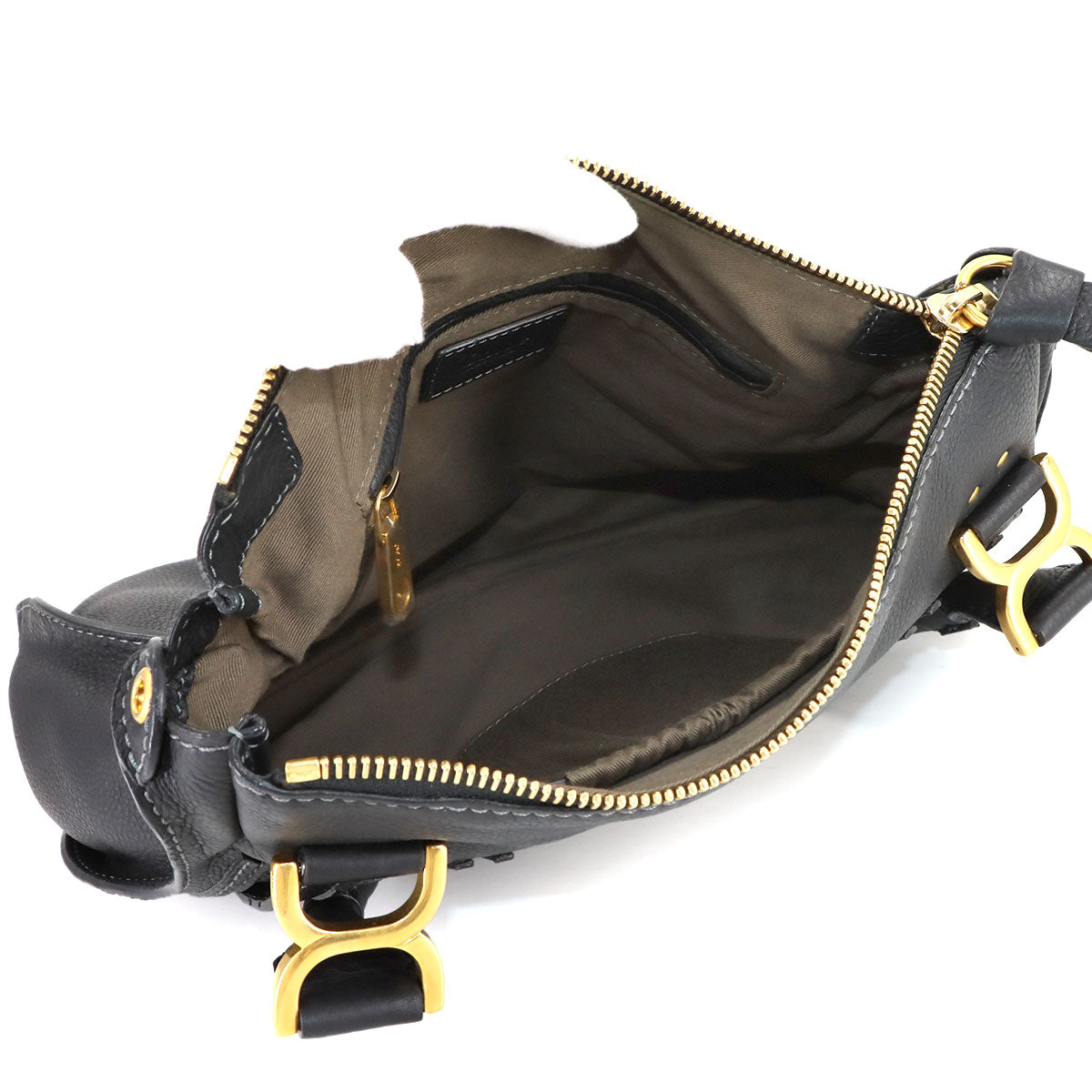 Marcie Hand Shoulder Bag Leather Black Purse