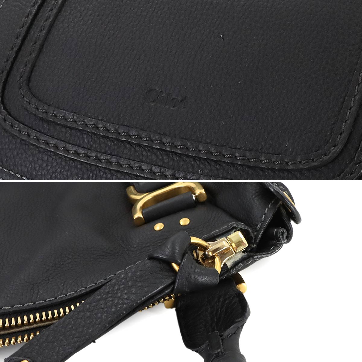 Marcie Hand Shoulder Bag Leather Black Purse