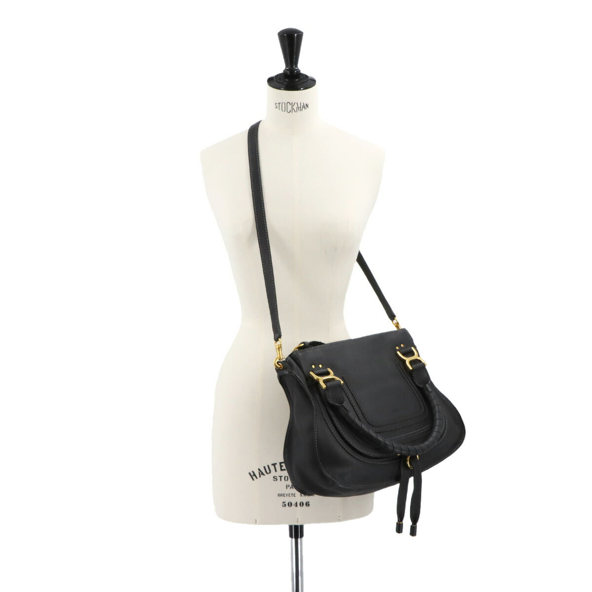 Marcie Hand Shoulder Bag Leather Black Purse