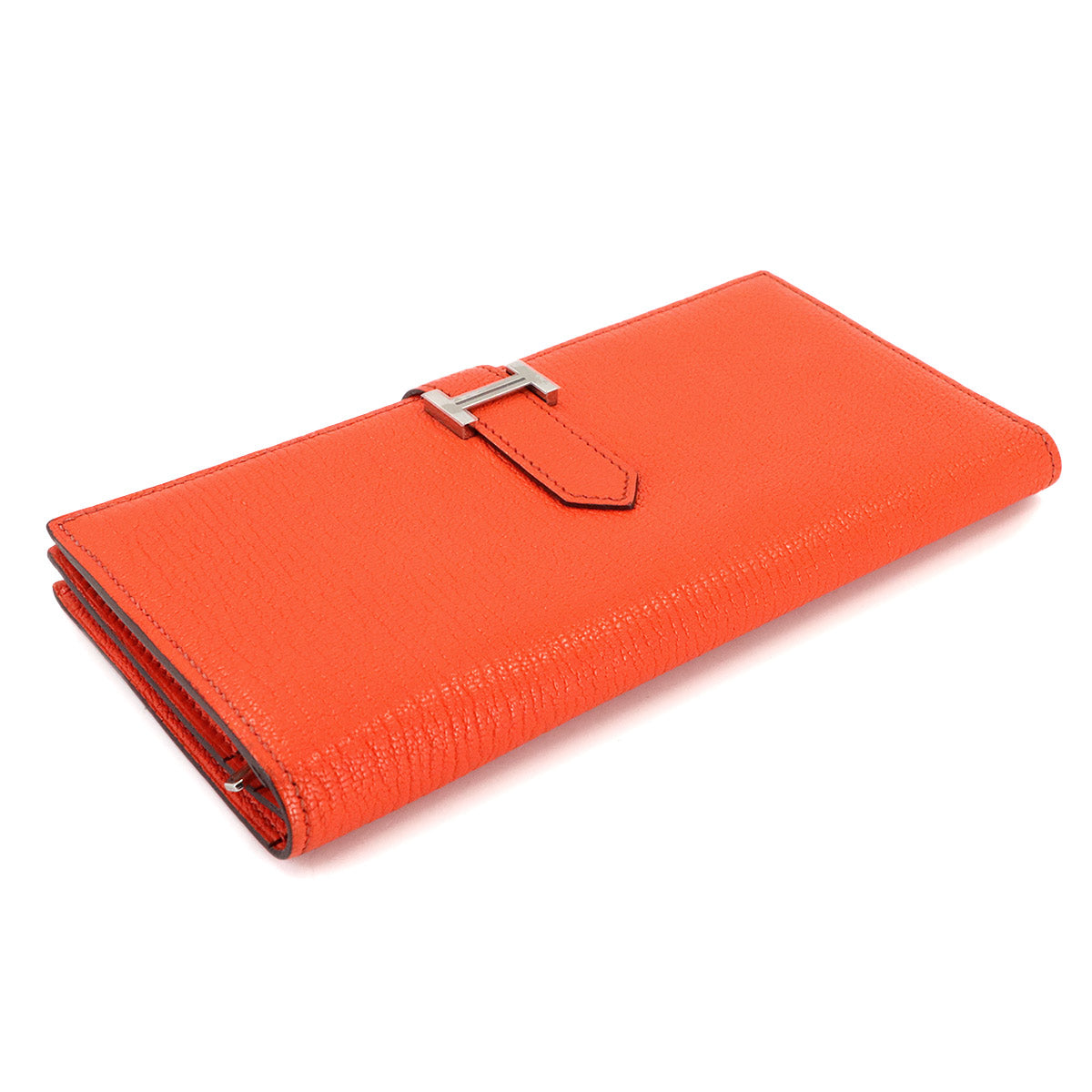 Bearn Soufflet Long Wallet Chevre Capucine