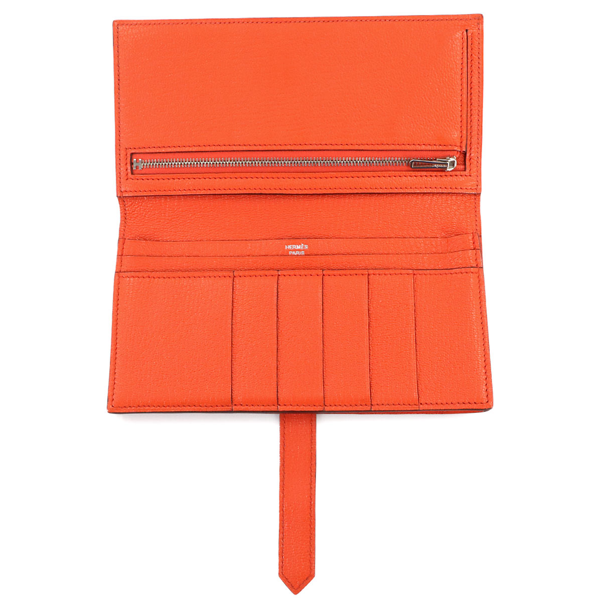 Bearn Soufflet Long Wallet Chevre Capucine