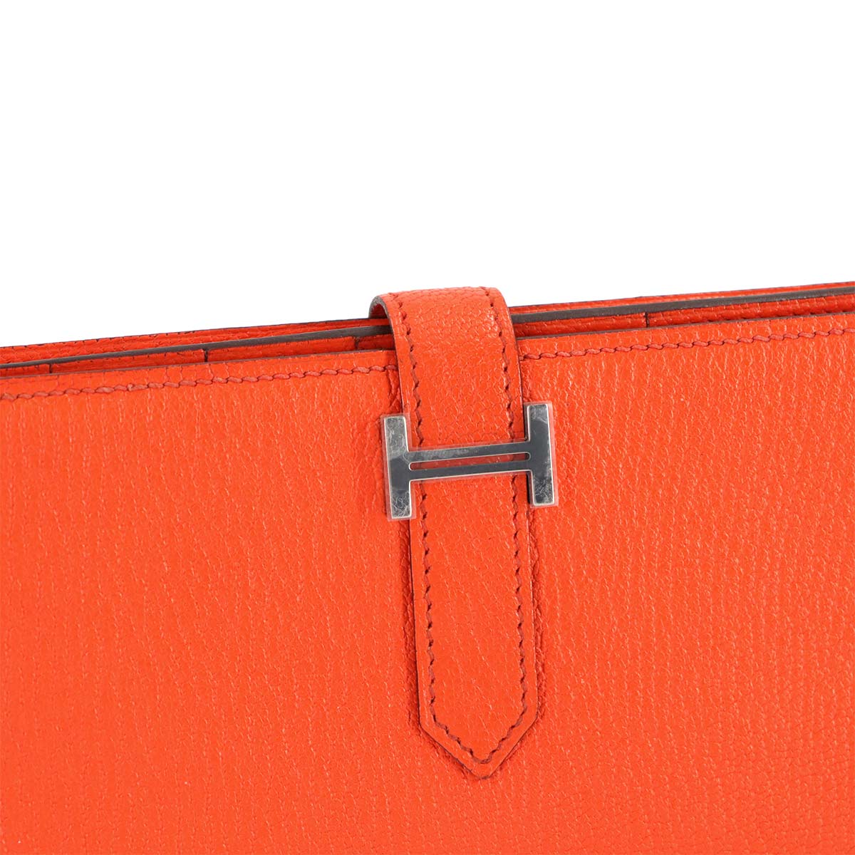 Bearn Soufflet Long Wallet Chevre Capucine