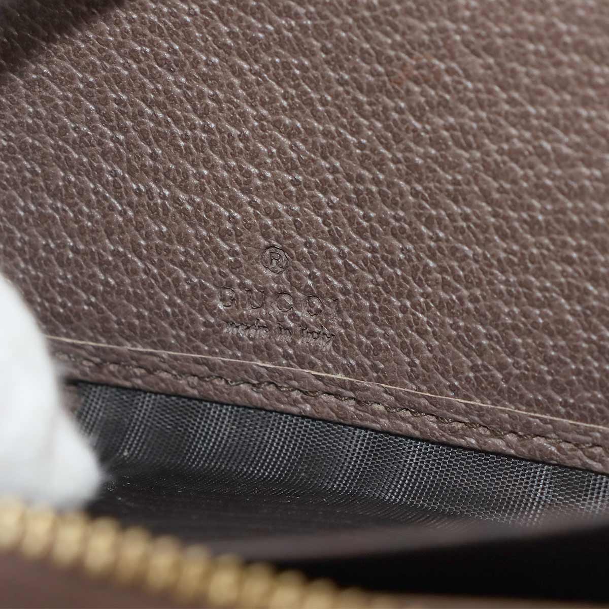 Ophidia GG Supreme Zipped Around Long Wallet Beige Brown 523154