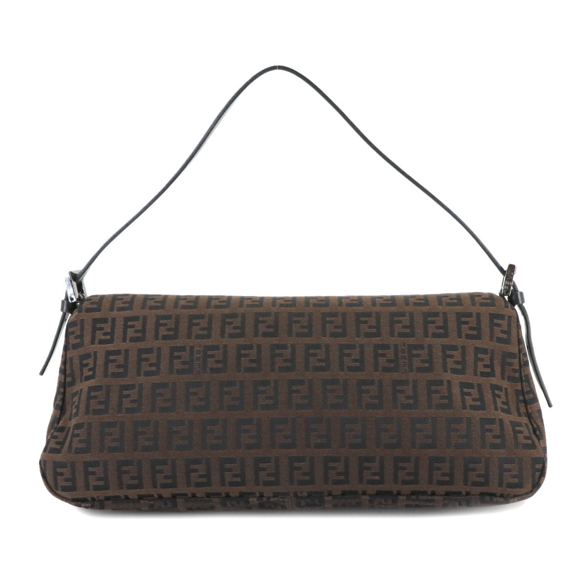 Zucchino Mamma Baguette Shoulder Bag Canvas Leather Brown 8BR181