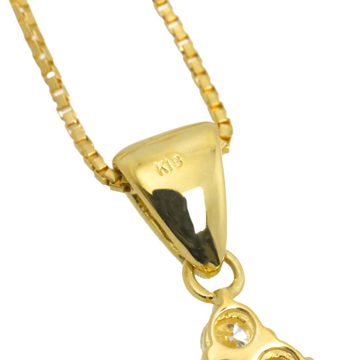 Diamond 1.00ct Necklace 18K YG Yellow Gold 750