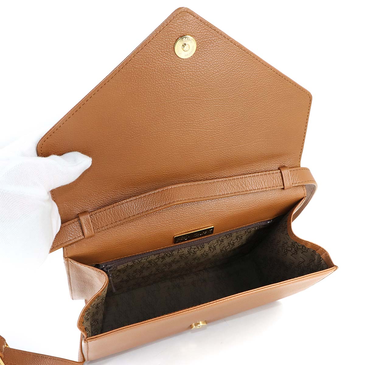 Shoulder Bag Leather Brown Purse