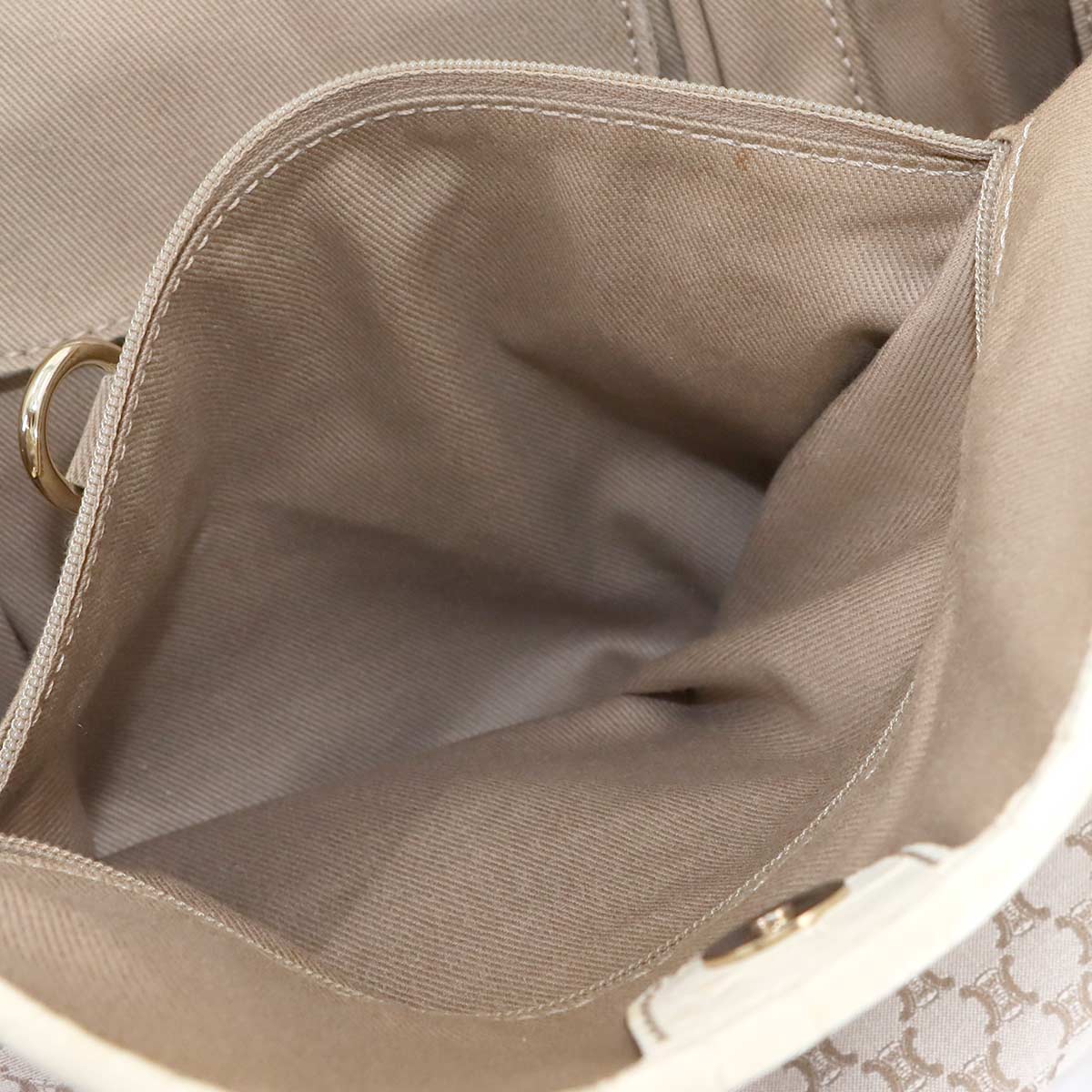 Bittersweet Tote Bag Canvas Leather Beige Purse