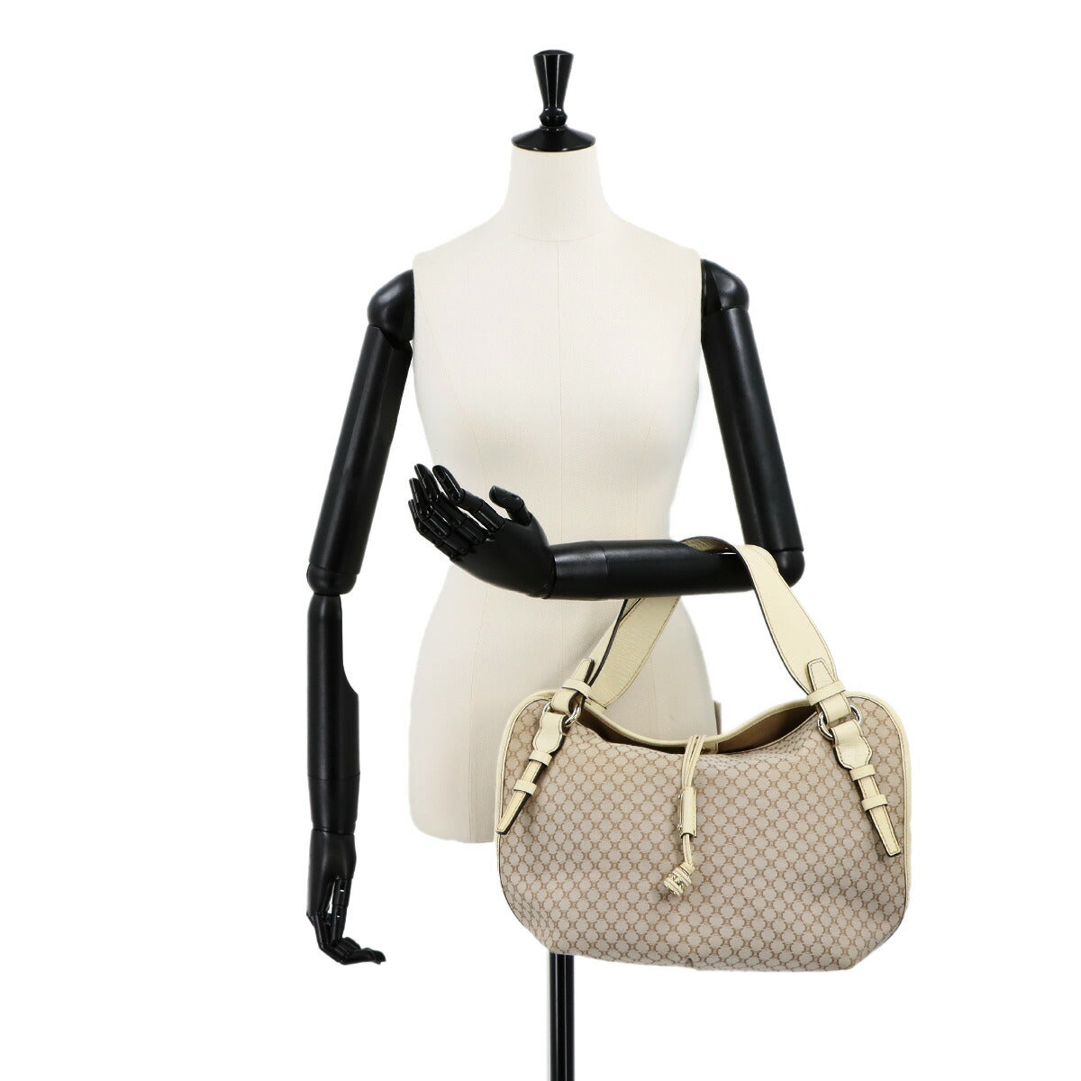 Bittersweet Tote Bag Canvas Leather Beige Purse