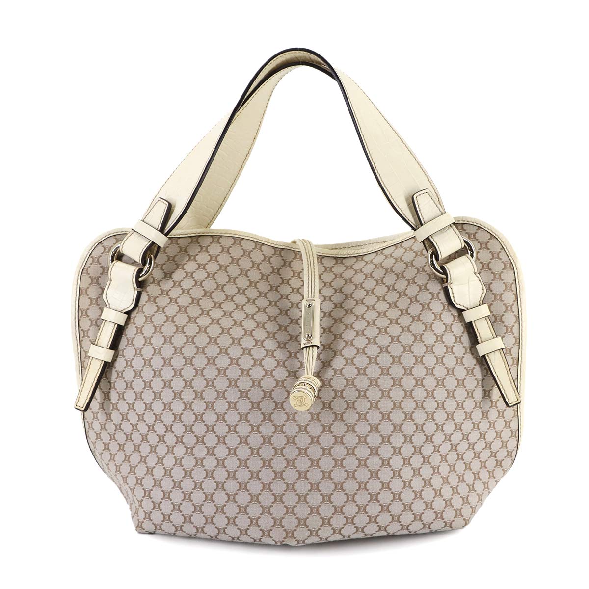 Bittersweet Tote Bag Canvas Leather Beige Purse