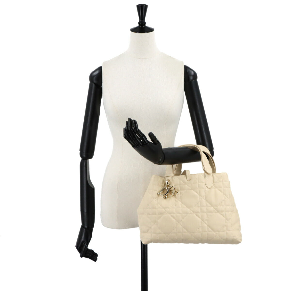 Toujours Medium Hand Bag Leather Light beige M2821OSNW