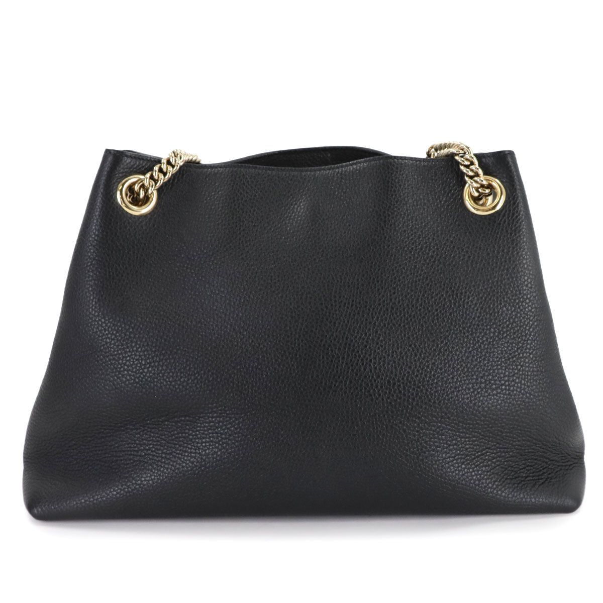 Interlocking G Soho Chain Tote Bag Leather Black 536196 Purse