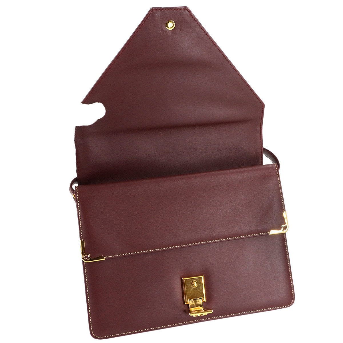Must Line Shoulder Bag Leather Bordeaux Purse