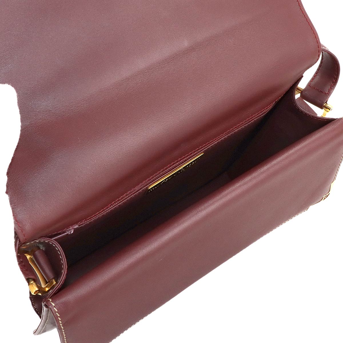 Must Line Shoulder Bag Leather Bordeaux Purse