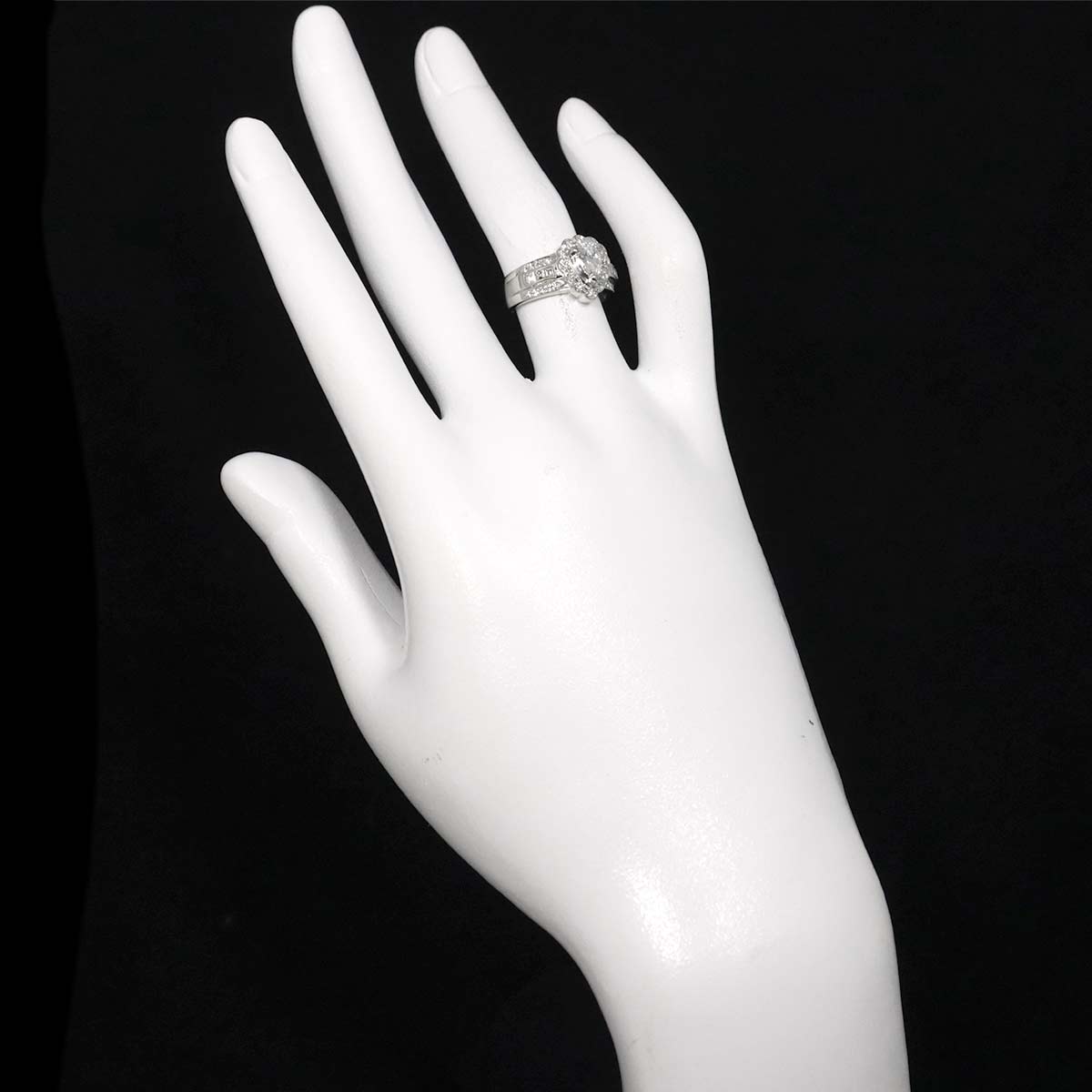 Diamond 0.33ct/0.43ct Ring Pt Platinum size4.5-4.75(US)