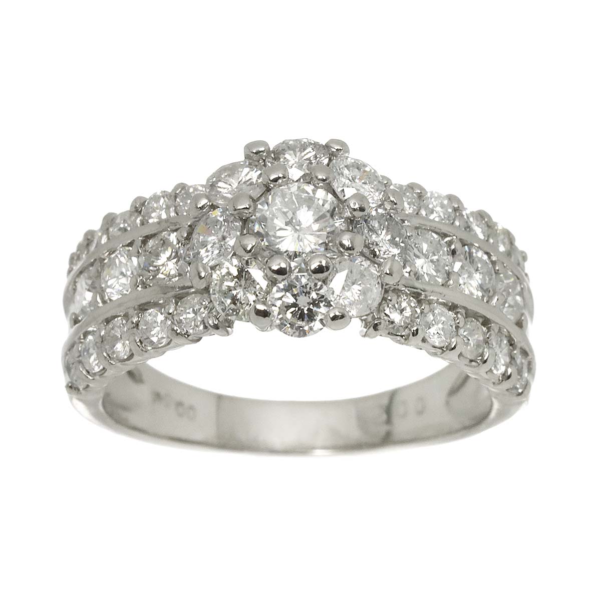 Diamond 2.00ct Ring Pt Platinum size6.5-6.75(US)