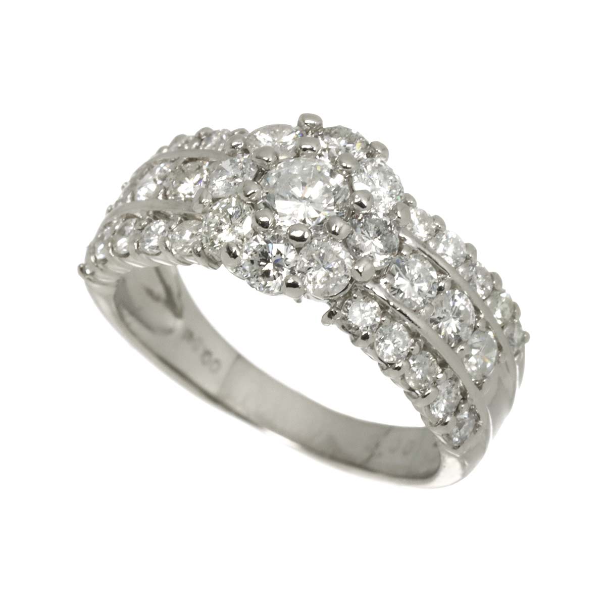 Diamond 2.00ct Ring Pt Platinum size6.5-6.75(US)