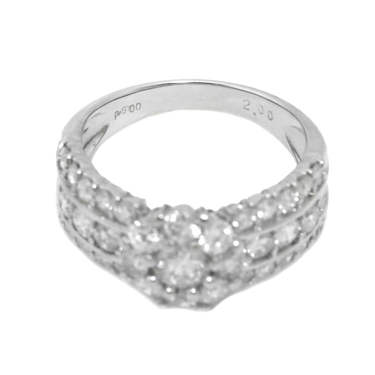 Diamond 2.00ct Ring Pt Platinum size6.5-6.75(US)
