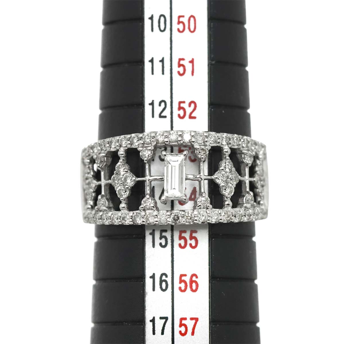 Diamond 0.15ct/0.52ct Ring Pt Platinum size6.5-6.75(US)