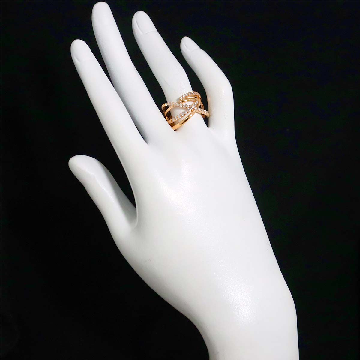 Diamond 0.58ct Ring 18K PG Pink Gold 750 Size6.25-6.5(US)