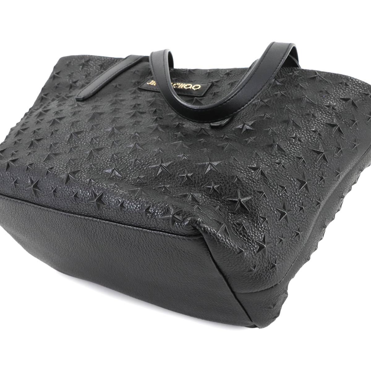 SOFIA S Tote Bag Star Embossed leather Black SOFIASEMG