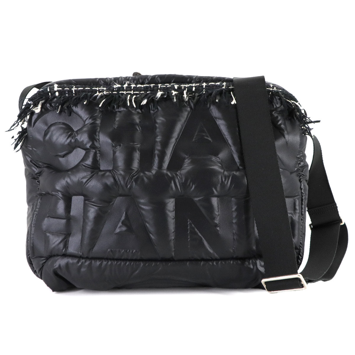 Coco Neige Shoulder Bag Nylon Black A57587 Coco Logos Purse