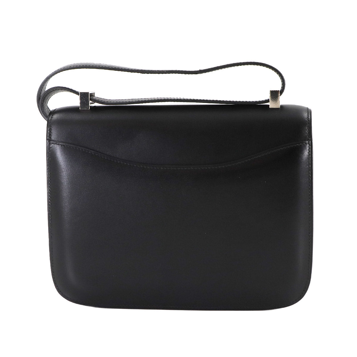 Constance 23 Shoulder Bag Box Calf Leather Black Guilloche