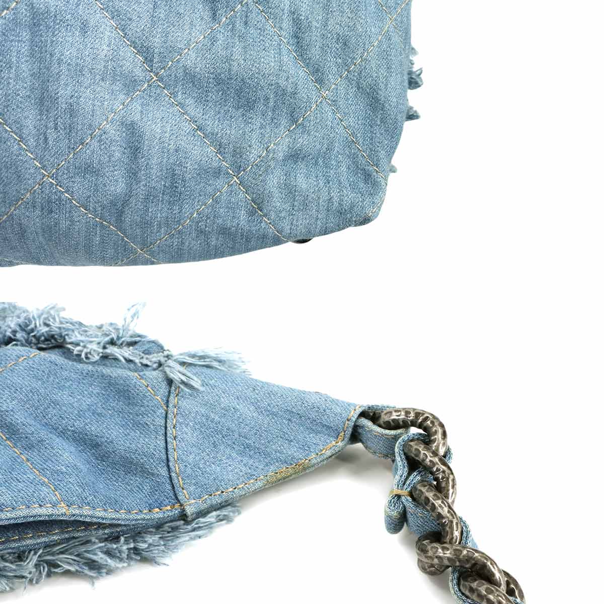 Denim Chain Shoulder Bag Blue A90720 Purse