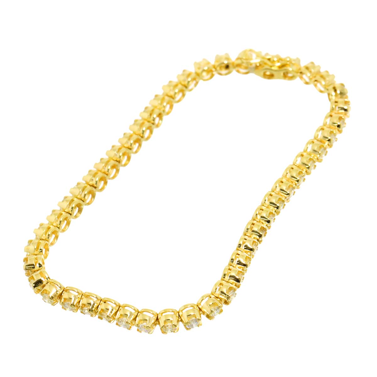 Diamond 3.00ct Bracelet K18 YG Yellow Gold 750