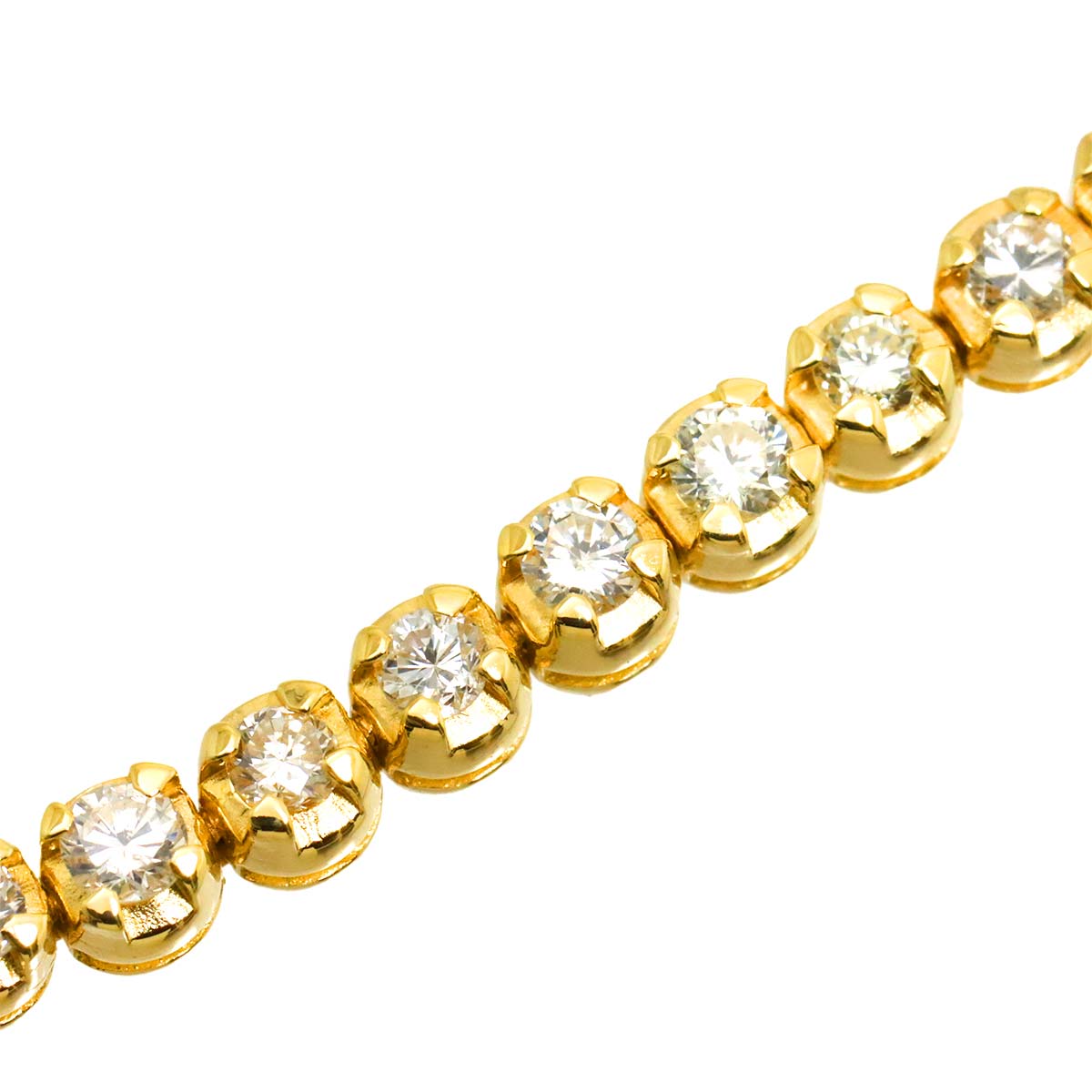 Diamond 3.00ct Bracelet K18 YG Yellow Gold 750