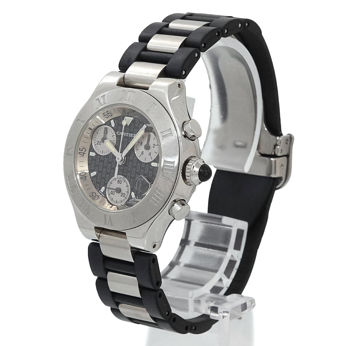 Must 21 Chronoscaph W10198U2 Quartz Black Dial Ladies Watch