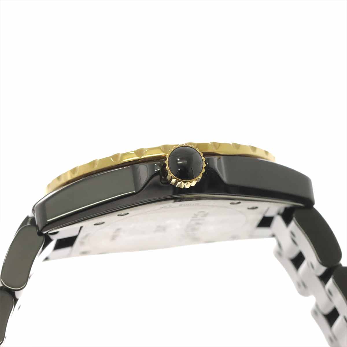 CHANEL J12 38mm H2544 11P Diamond Quartz Black Ceramic 750 PG