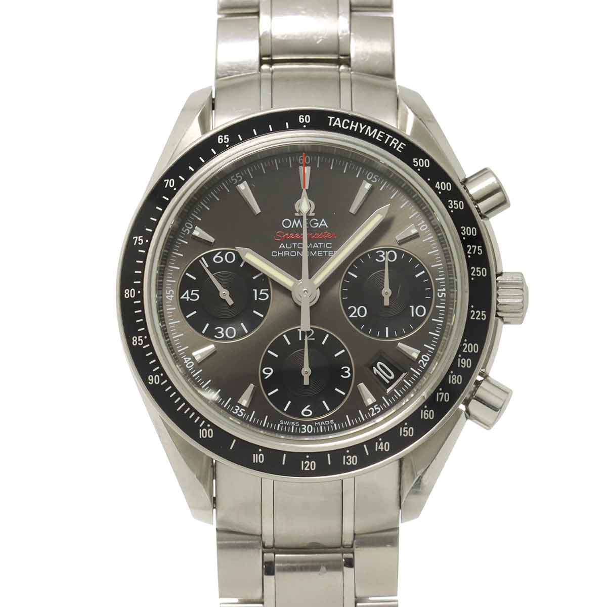Speedmaster Date 323 30 40 40 06 001 Gray Black Dial Mens