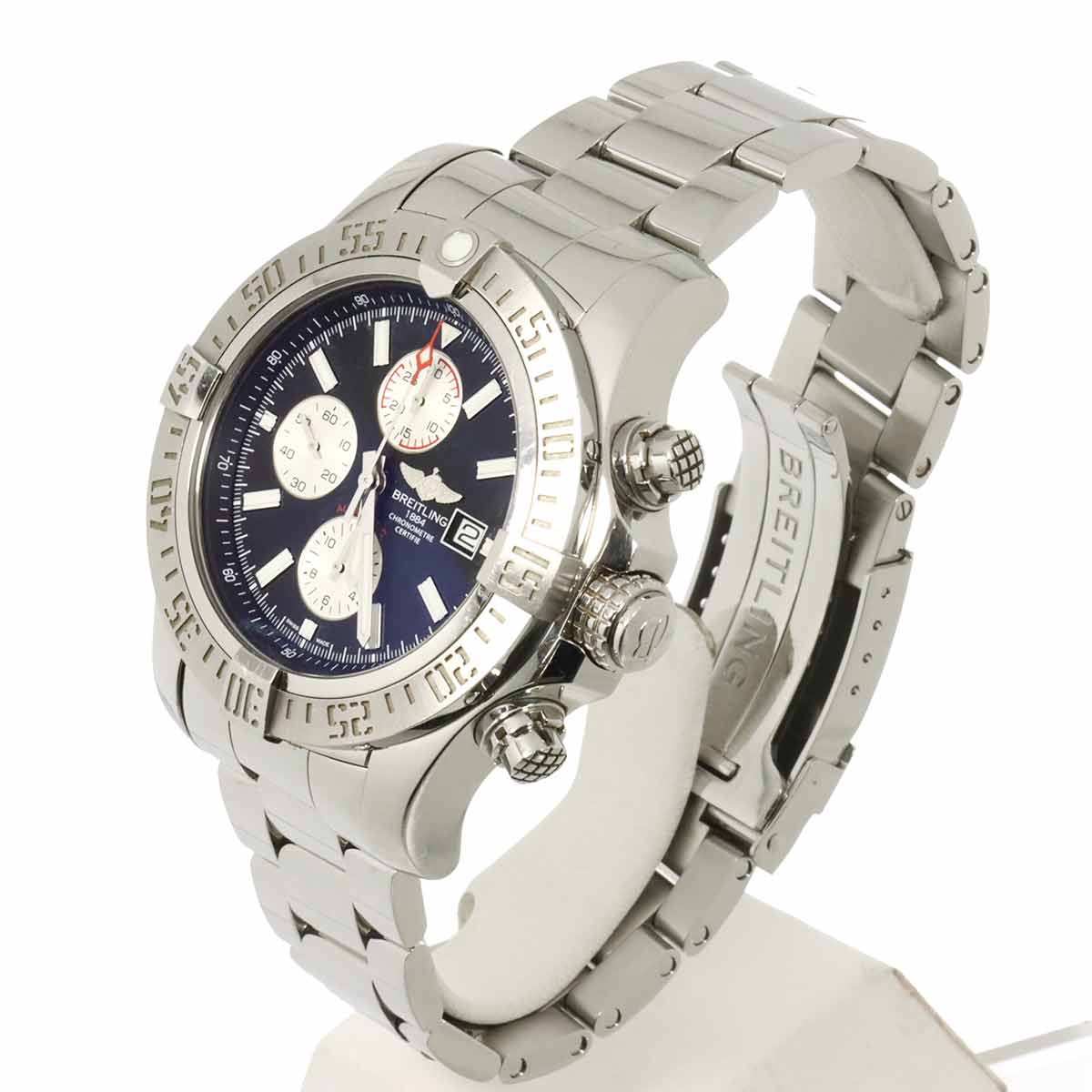 BREITLING Super Avenger II Chronograph A13371 Date Black Dial Mens