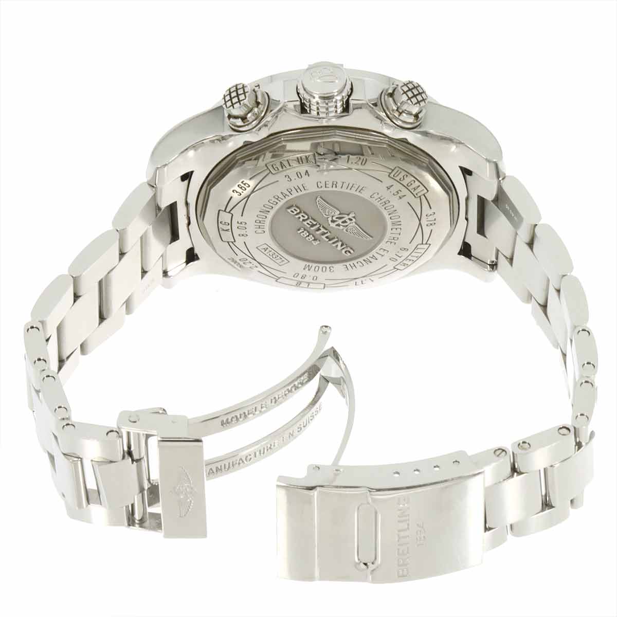 BREITLING Super Avenger II Chronograph A13371 Date Black Dial Mens