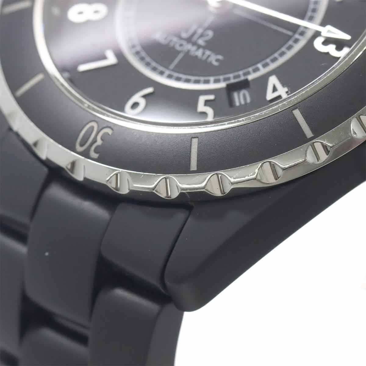J12 42mm H3131 Matte Black Ceramic Automatic Black Dial Mens