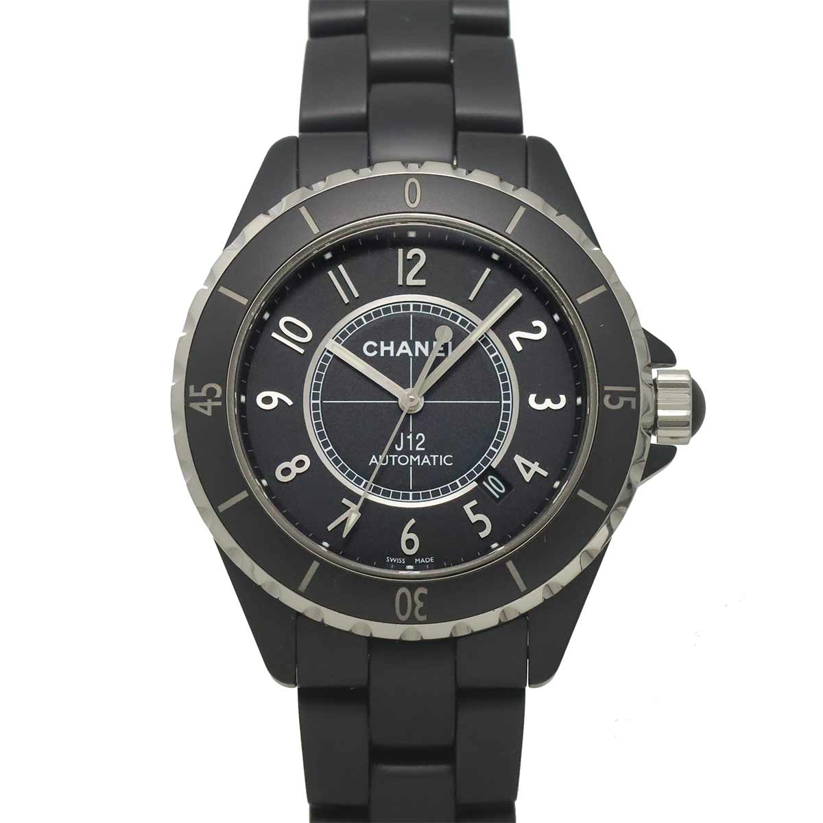 J12 42mm H3131 Matte Black Ceramic Automatic Black Dial Mens