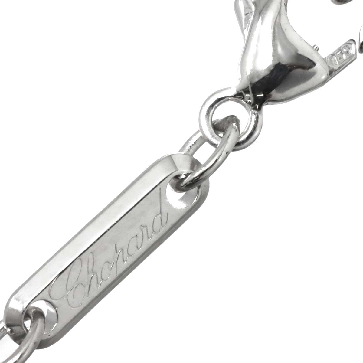 Happy Diamond Heart Necklace 18K White Gold 750