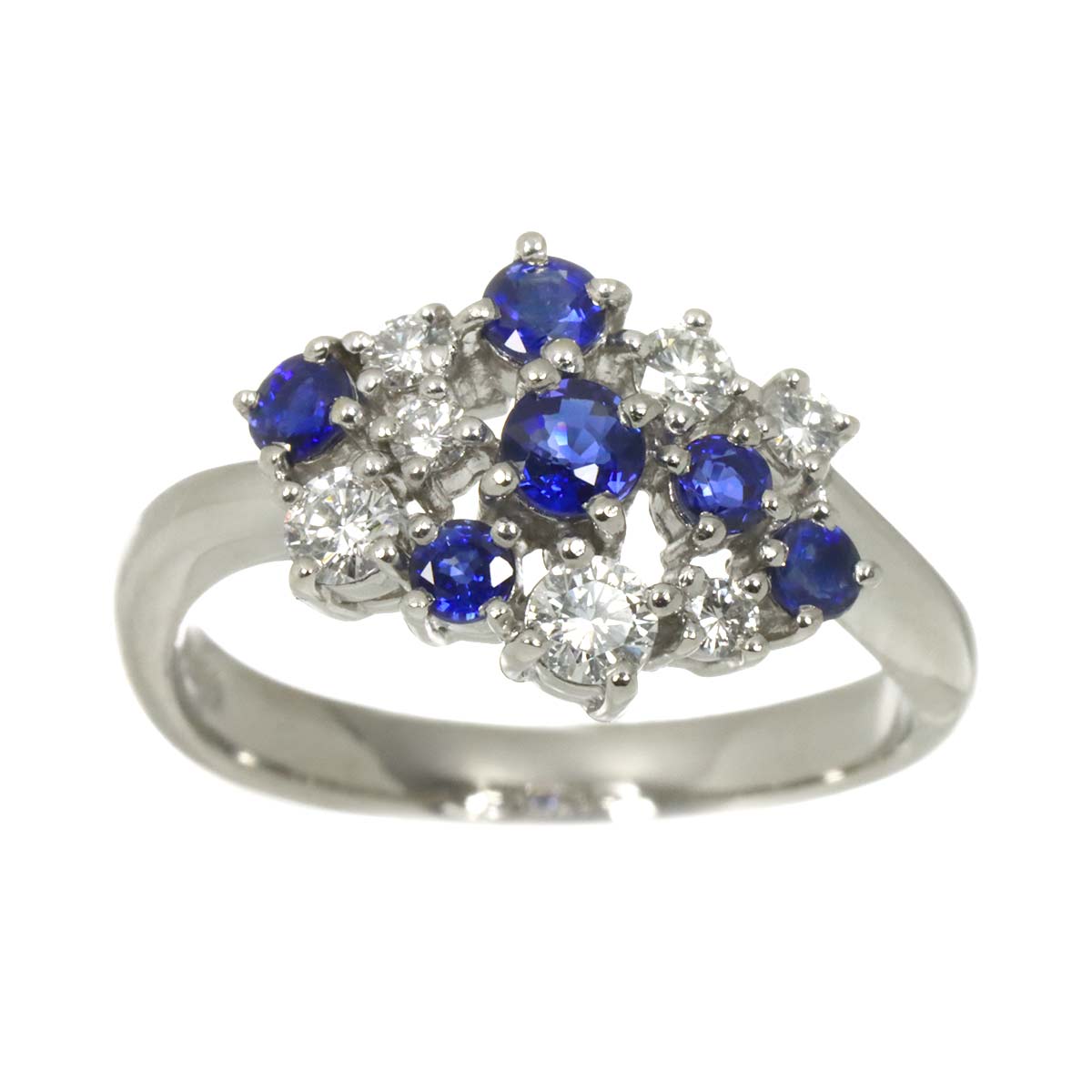 Sapphire Diamond 0.32ct Ring Platinum size6.5-6.75(US)