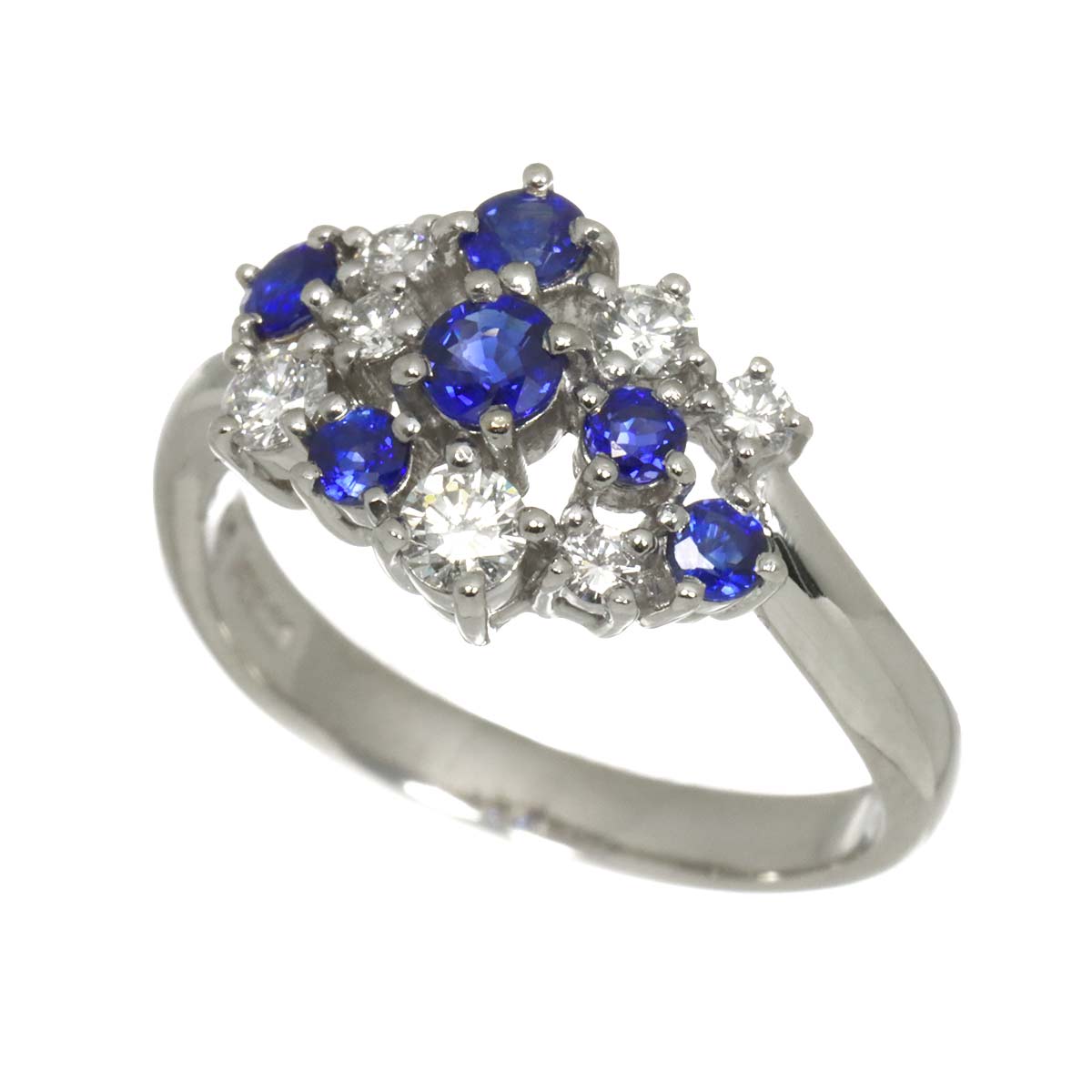 Sapphire Diamond 0.32ct Ring Platinum size6.5-6.75(US)