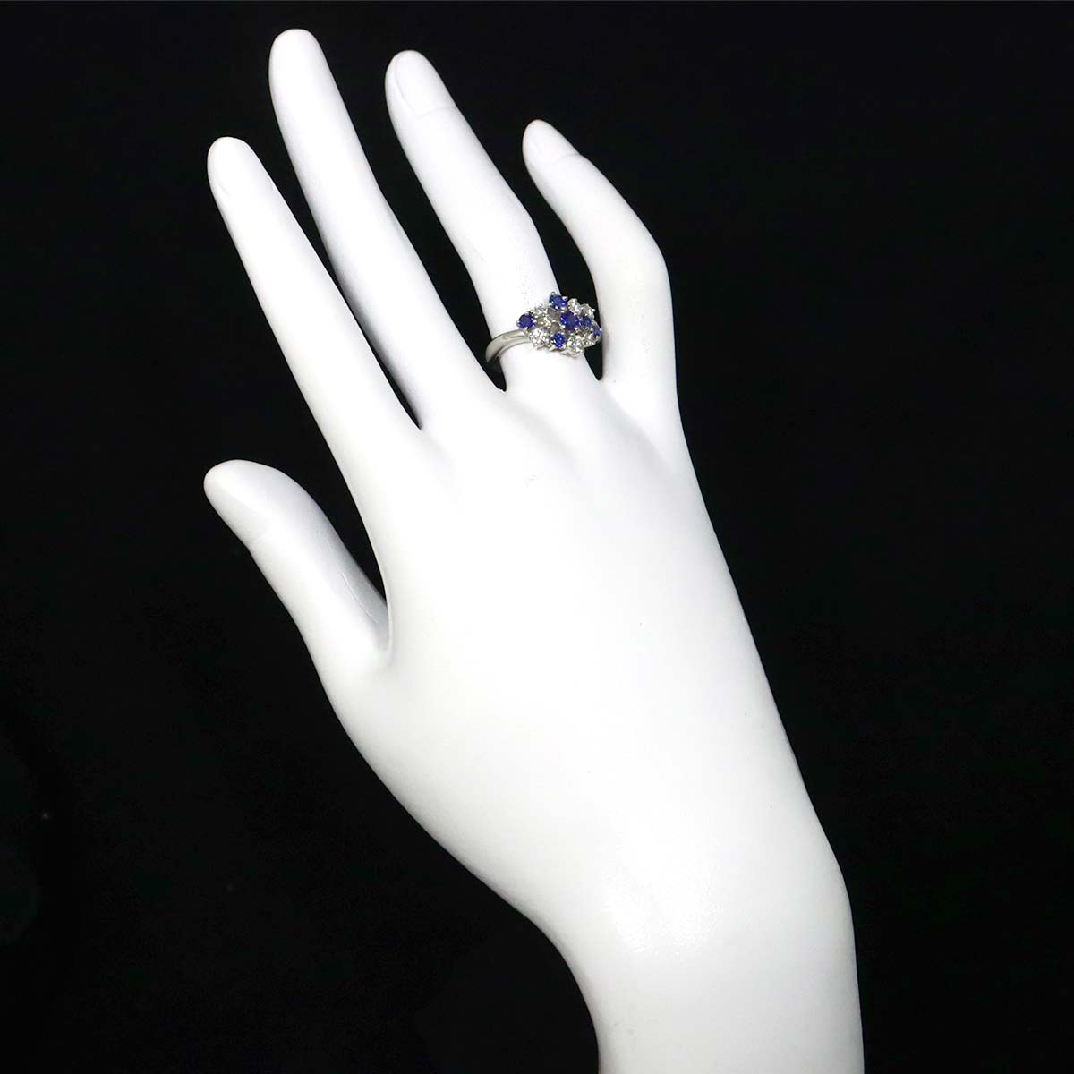 Sapphire Diamond 0.32ct Ring Platinum size6.5-6.75(US)