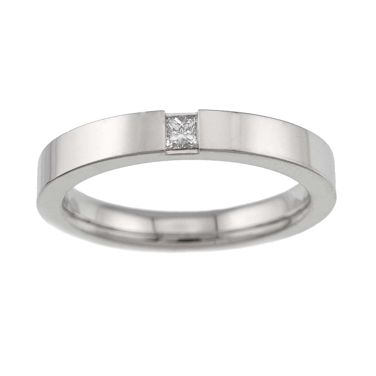 Princess Diamond Ring Pt Platinum size:7.25-7.5(US)