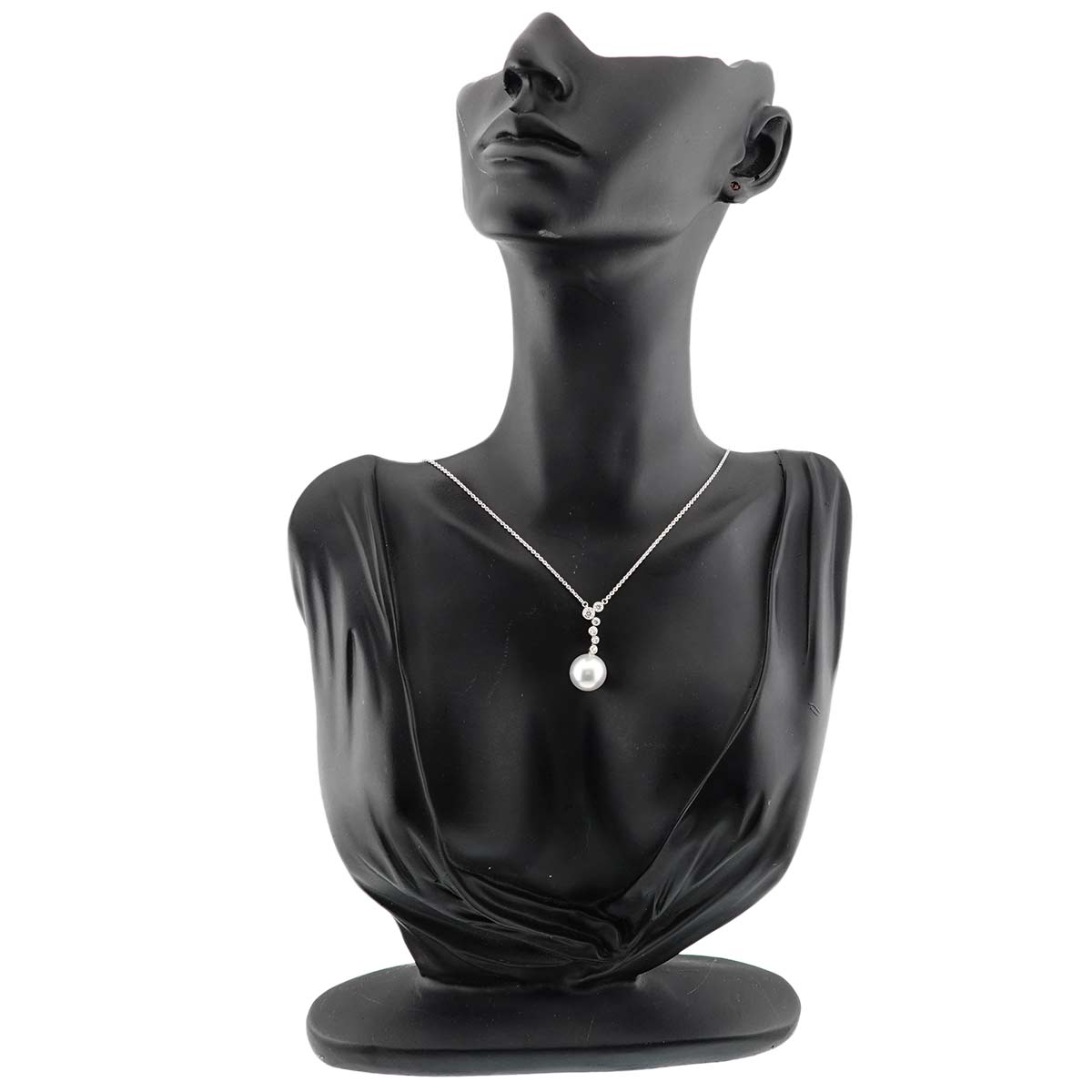 South Sea pearl 11.4mm Diamond 0.25ct Necklace 18K WG 750
